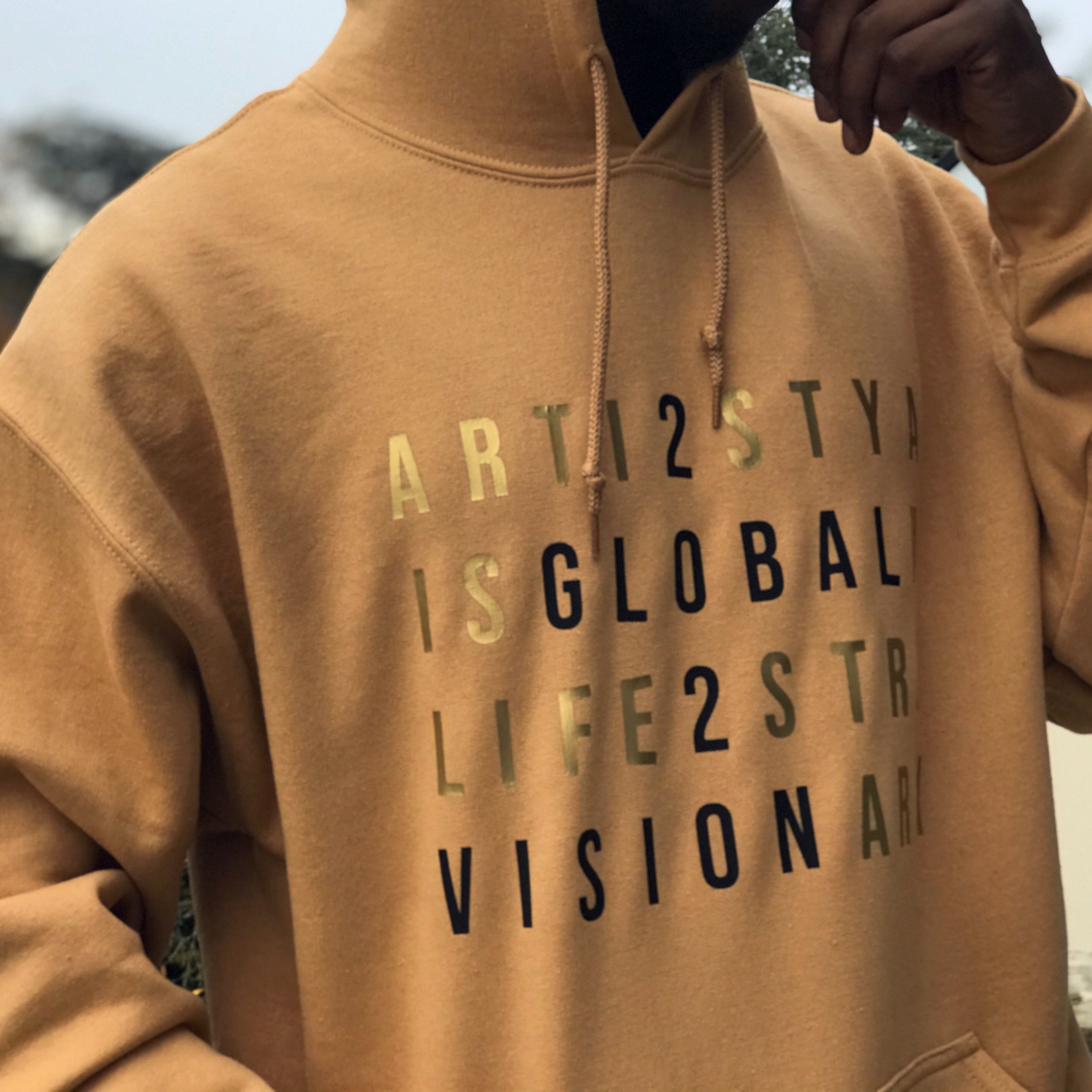 Global Vision 2020 Hoodie- Gold Hoodie- Limited Collection