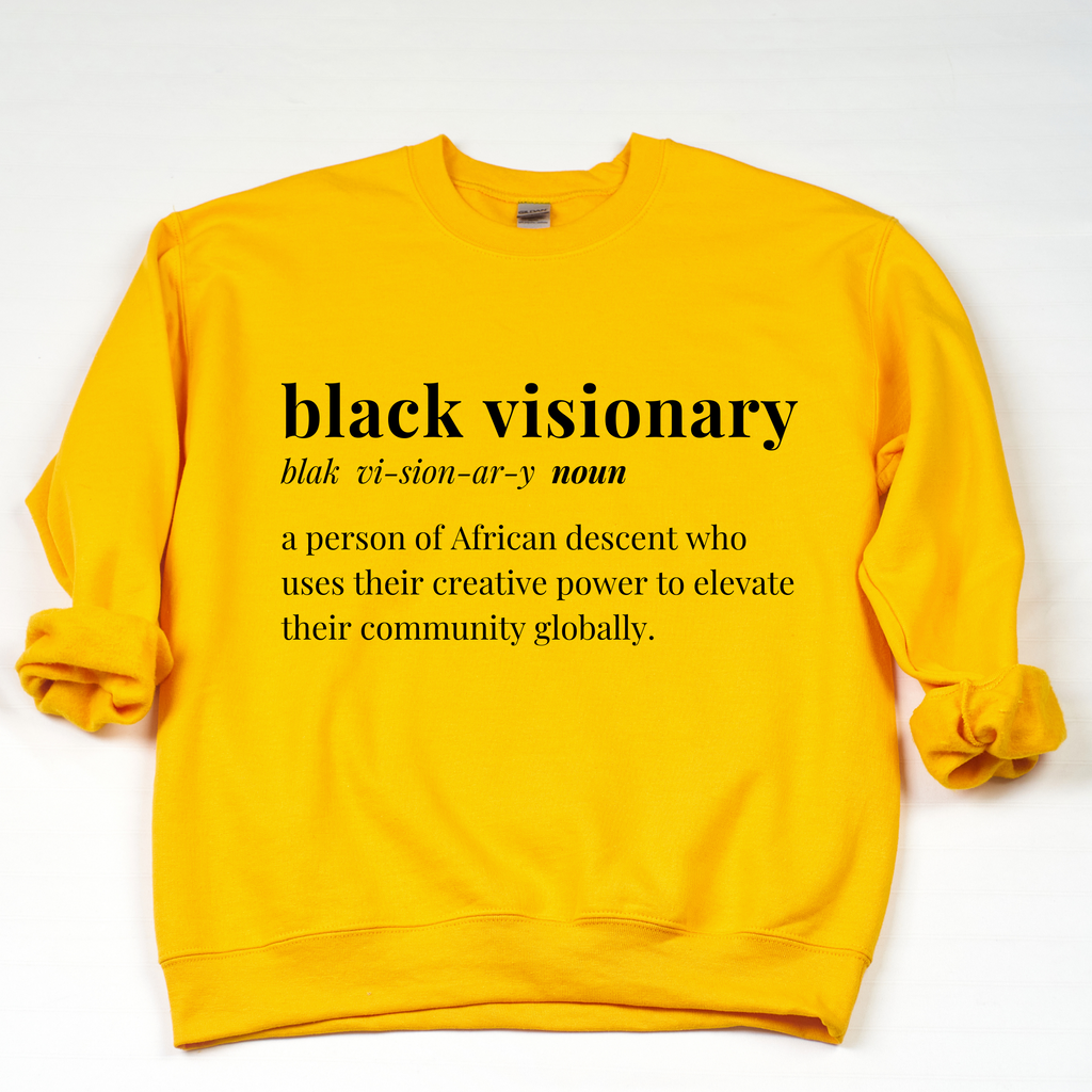 Black Visionary Unisex Sweatshirt- GOLD